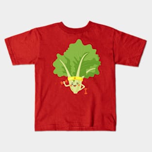 Lettuce cartoon funny Kids T-Shirt